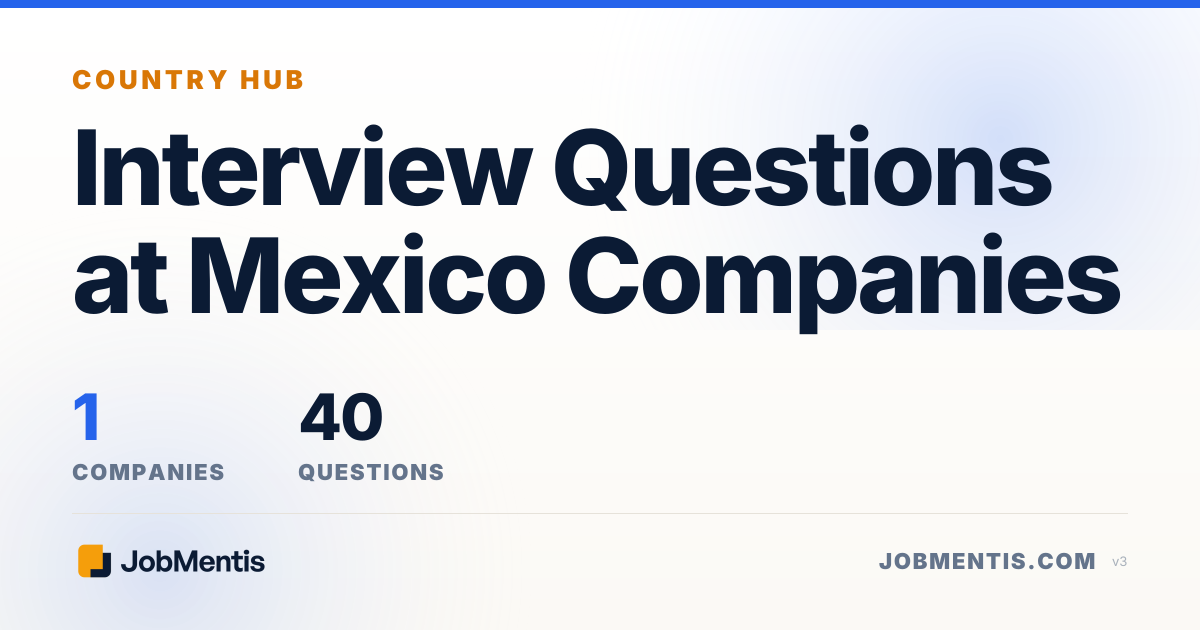 Interview Questions at Mexico Companies 2026 | JobMentis