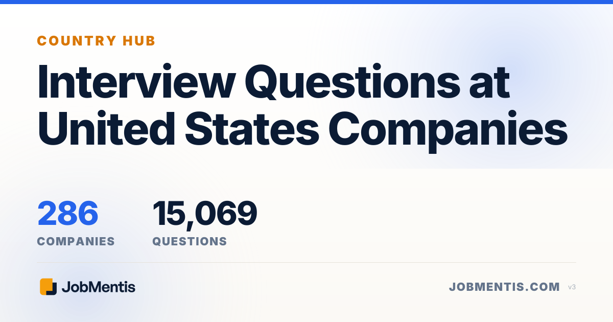 Interview Questions at United States Companies 2026 | JobMentis