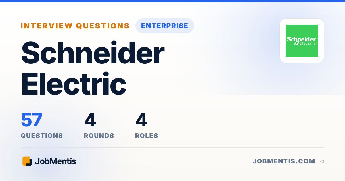 Schneider Electric Sales Interview Questions